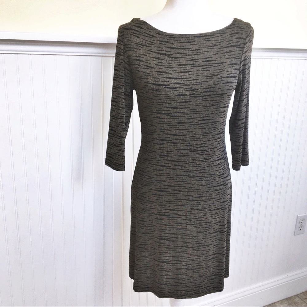 John Roberts Slinky Knit Animal Print Jersey Dress